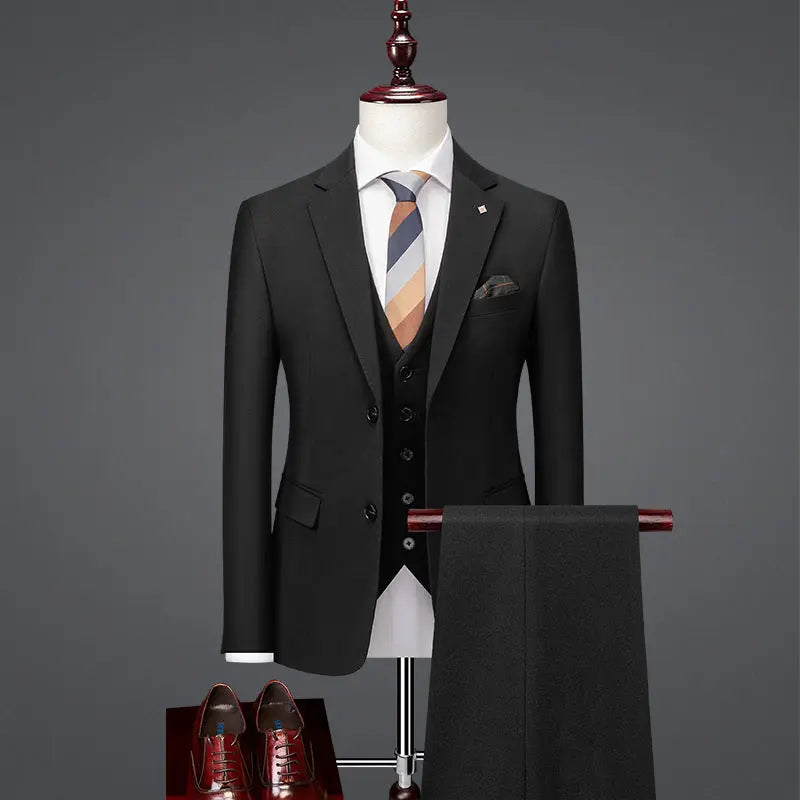 Handsome Slim Fit British Style Business Casual Suit Formal Attire style-haven-vwag8