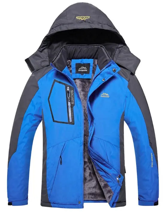 Men's Waterproof Fleece Jacket — Fur Collar, Harsh Winter Ready style-haven-vwag8