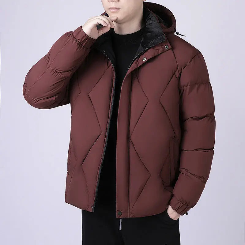 Men's Thickened Hooded Puffer Jacket — Wrinkle-Resistant style-haven-vwag8