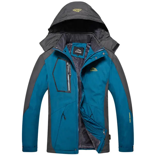 Men's Waterproof Fleece Jacket — Fur Collar, Harsh Winter Ready style-haven-vwag8