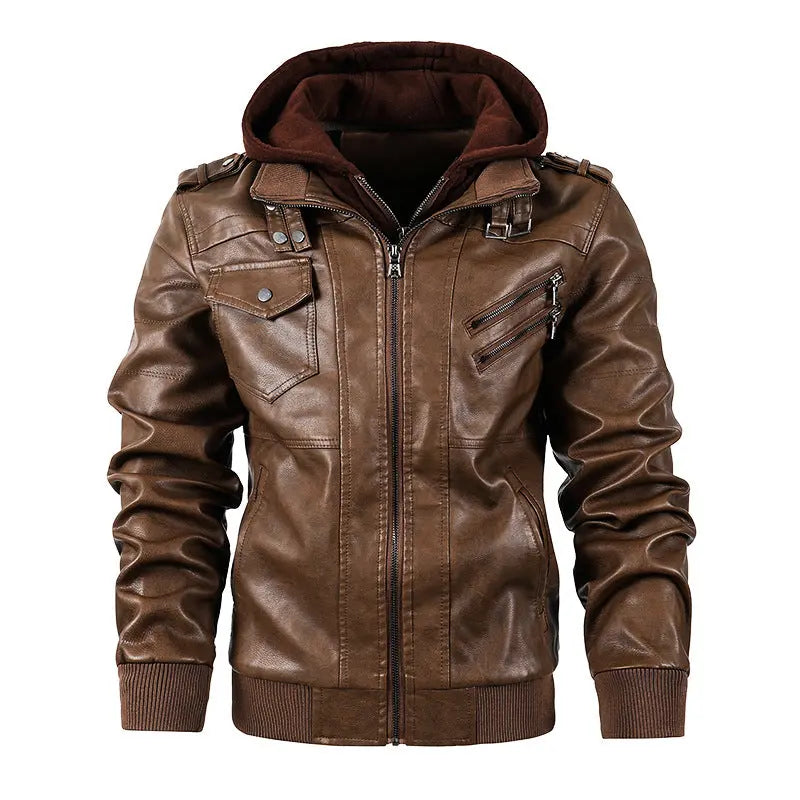Motorcycle leather men's jackets stand collar men Gear Hikes