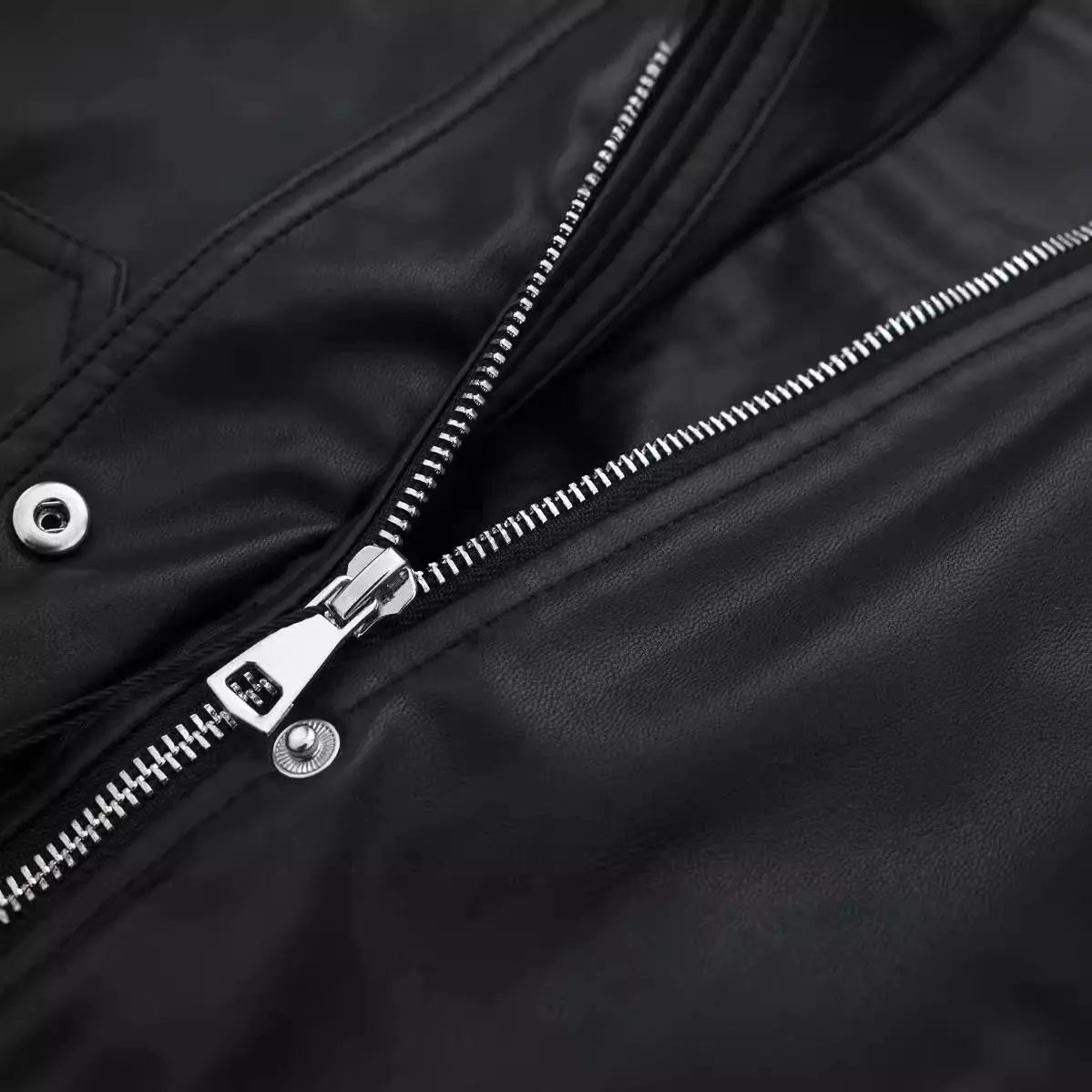 Women's Lapel Loose Faux Leather Bomber Jacket Coat Gear Hikes