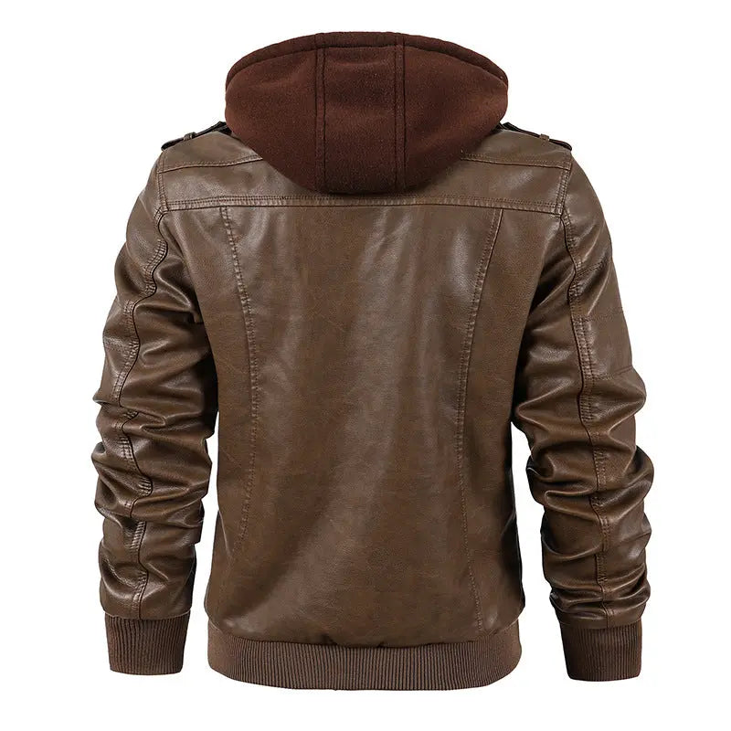 Motorcycle leather men's jackets stand collar men Gear Hikes