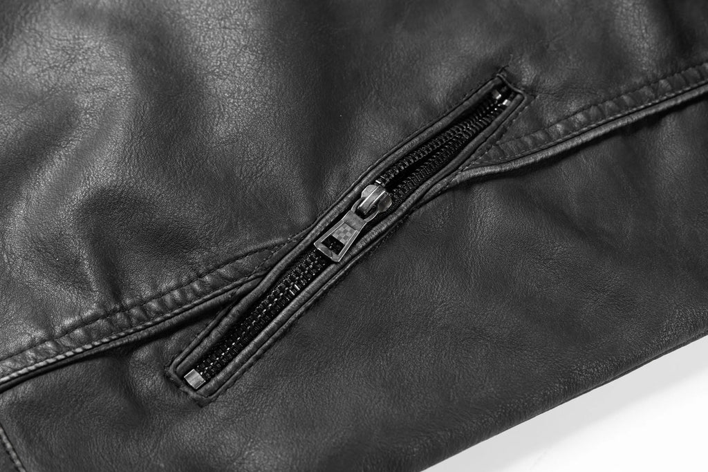 Men's Black Pu Leather Biker Jacket VINTAGE REAL MOTORCYCLE JACKETS FOR MEN Gear Hikes