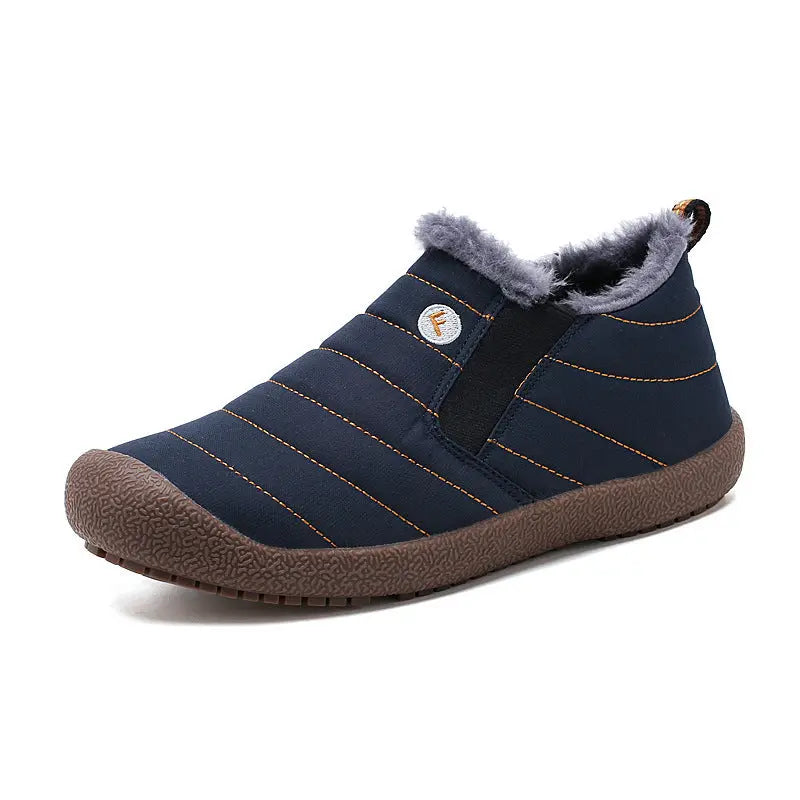 Dacomfy Mens Winter Shoes Ankle Boots Warm Fur Snow Boots Waterproof Slip On Couple Shoes Comfortable Sneakers Plus Size style-haven-vwag8