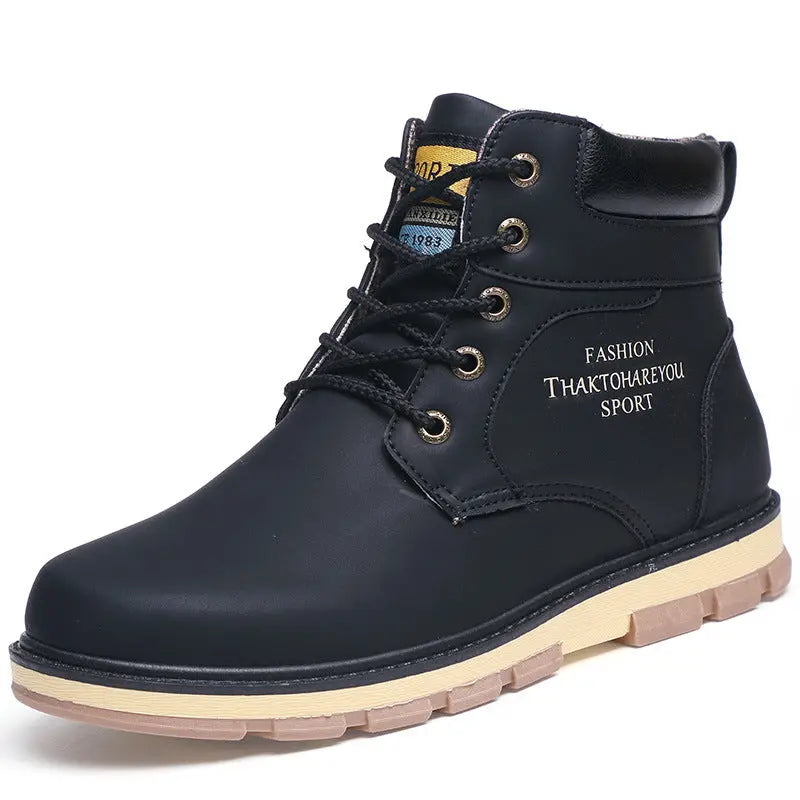 Fashion Shoes Military Boots High-Top Tooling Shoes Men's Short Boots style-haven-vwag8
