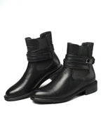 Round Toe Martin Boots Women's Thick Heel Breathable Martin Boots Gear Hikes