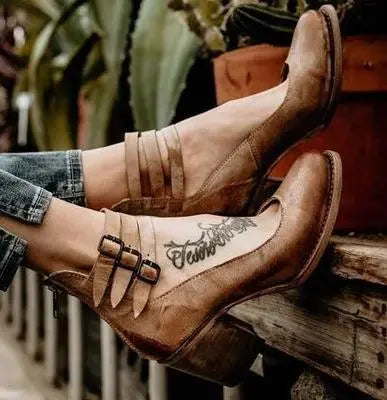 Buckle Pointed Sandals Womens Shoes style-haven-vwag8