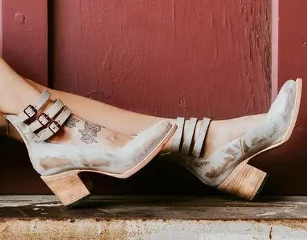 Buckle Pointed Sandals Womens Shoes style-haven-vwag8