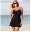 Women Plus Size Swim Dress Costume Swimsuit Skirted Swimwear style-haven-vwag8