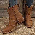 Women's Low-cut Round Head Dr Martens Boots style-haven-vwag8