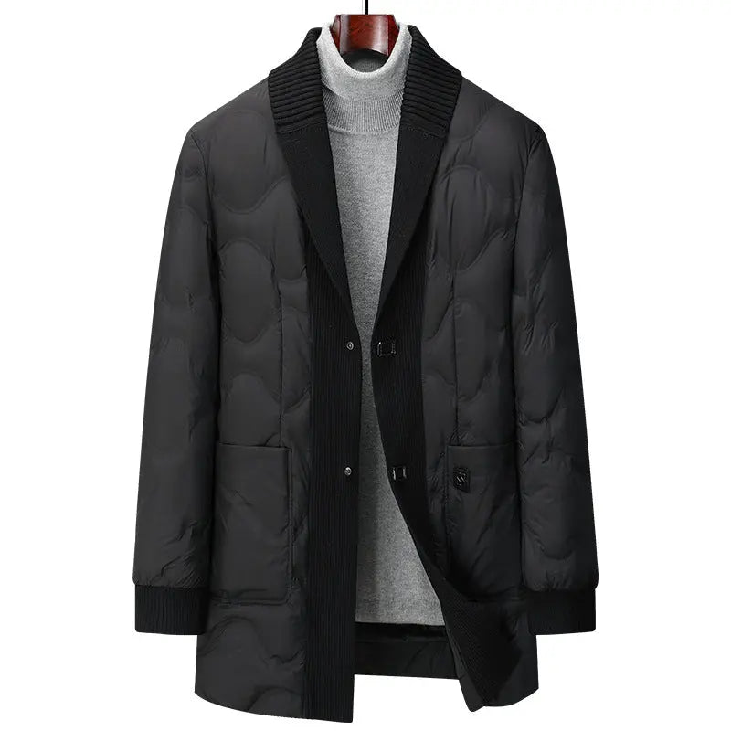 Men's Luxury Mid-Length Down Jacket style-haven-vwag8