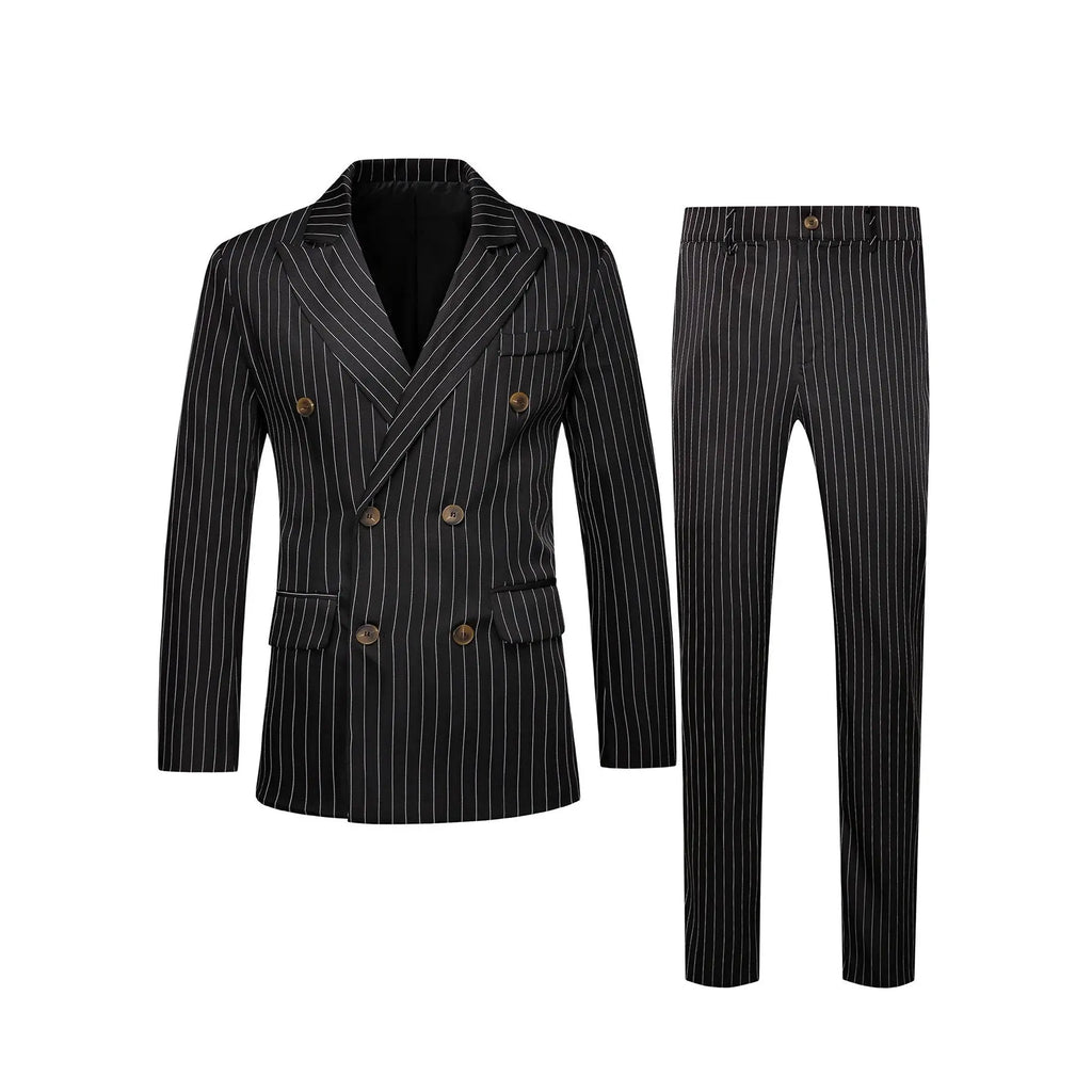 Mens Striped Business Suit Set style-haven-vwag8