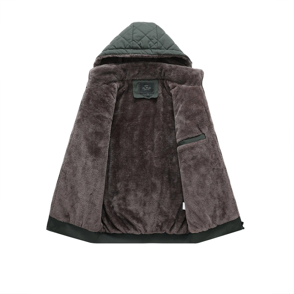 Men's Fleece-Lined Insulated Hooded Coat — Extended Sizes style-haven-vwag8