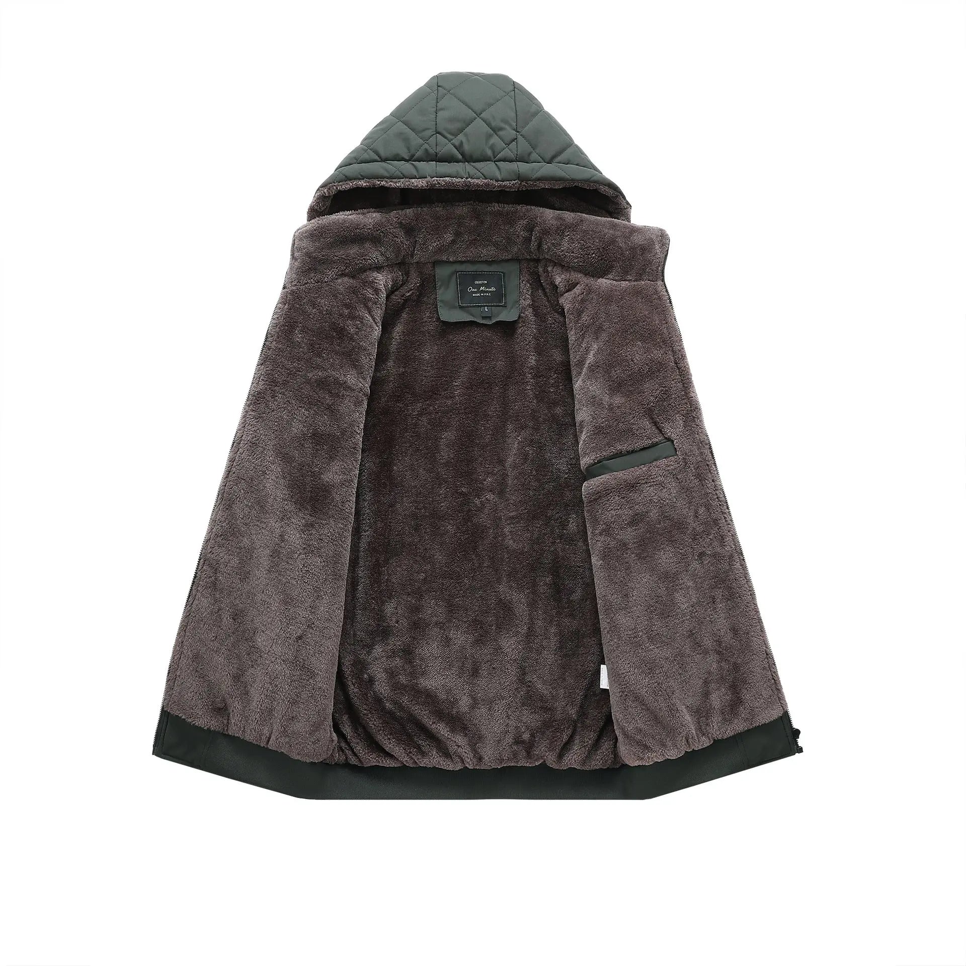 Men's Fleece-Lined Insulated Hooded Coat — Extended Sizes style-haven-vwag8