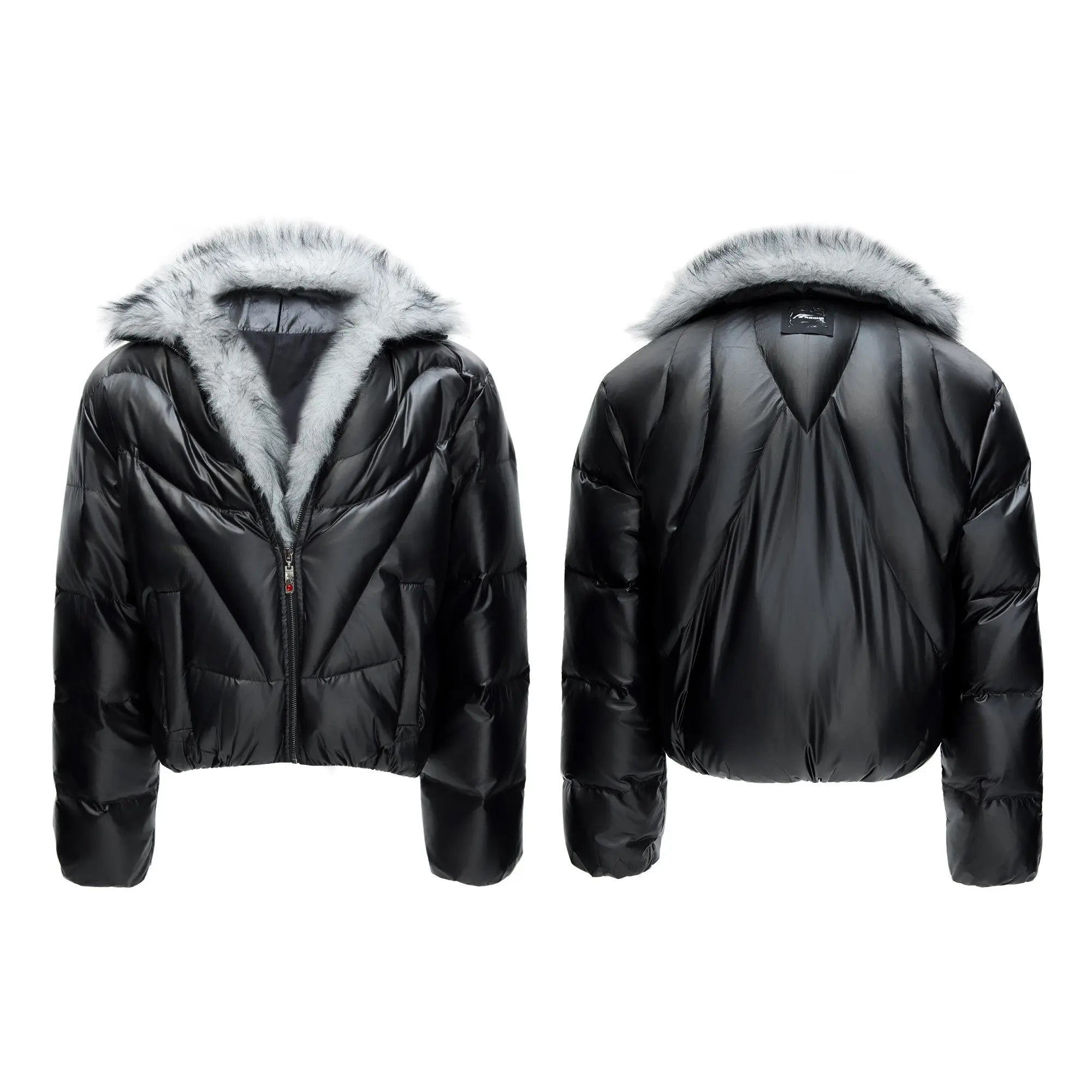 Men's Thickened Short Winter Jacket — Deep Black style-haven-vwag8