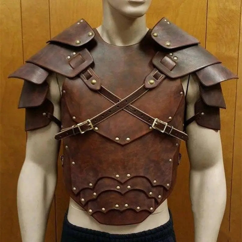 Men's Leather Bondage Jackets Multiple Straps Binding Bras Gear Hikes