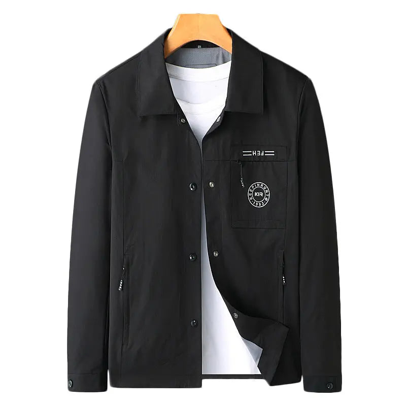 Mens Casual Lapel Top Wrinkle-free Mens Jacket style-haven-vwag8