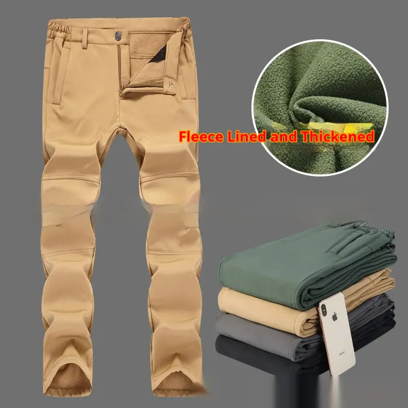 Mens Fleece Hiking Pants for Skiing, camping style-haven-vwag8