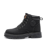 Mens Winter Boots Chunky Mid Heel Shoes Fashion Ankle Boots style-haven-vwag8