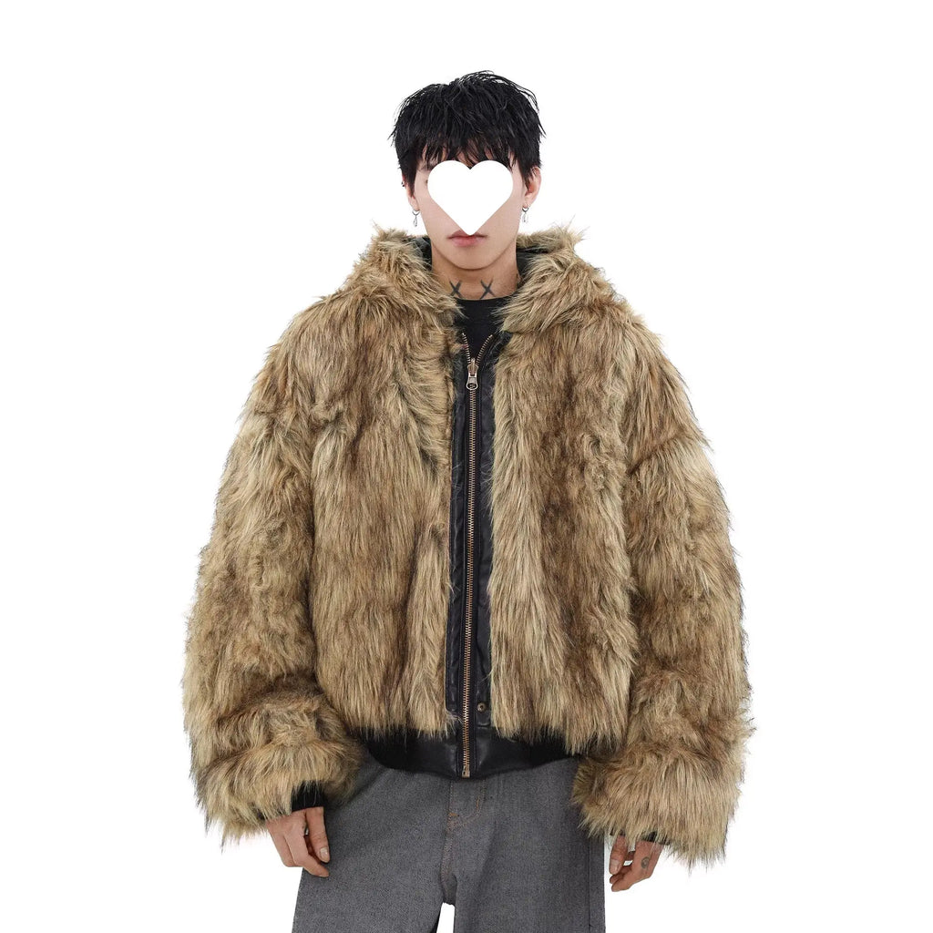 Men's Reversible Leather-and-Fur Hooded Winter Jacket style-haven-vwag8