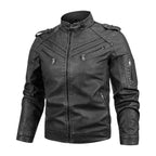 Men's Black Pu Leather Biker Jacket VINTAGE REAL MOTORCYCLE JACKETS FOR MEN Gear Hikes