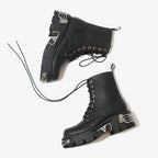 Women's motorcycle boots short Martin boots style-haven-vwag8