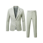 Mens Solid-Colored Business Suit Set style-haven-vwag8