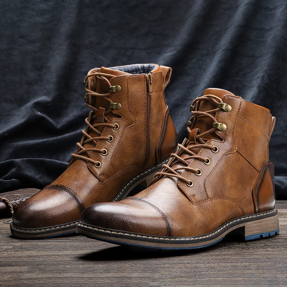 Mens Fashion High Top Vintage Martin Boots style-haven-vwag8