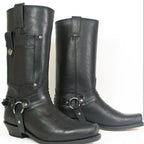 Embroidered Knight High-Heel Leather Mens Boots style-haven-vwag8
