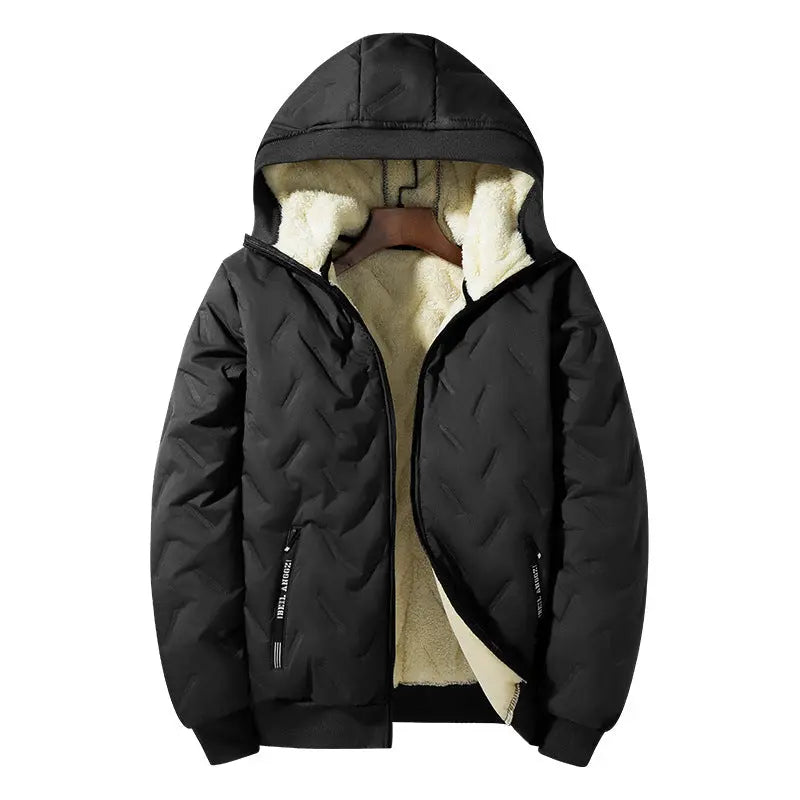 Men's Fleece-Lined Thickened Hooded Jacket style-haven-vwag8