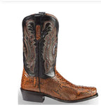 Mens Embroidered Pointed-Toe Patchwork Quilted Boots style-haven-vwag8