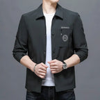 Mens Casual Lapel Top Wrinkle-free Mens Jacket style-haven-vwag8