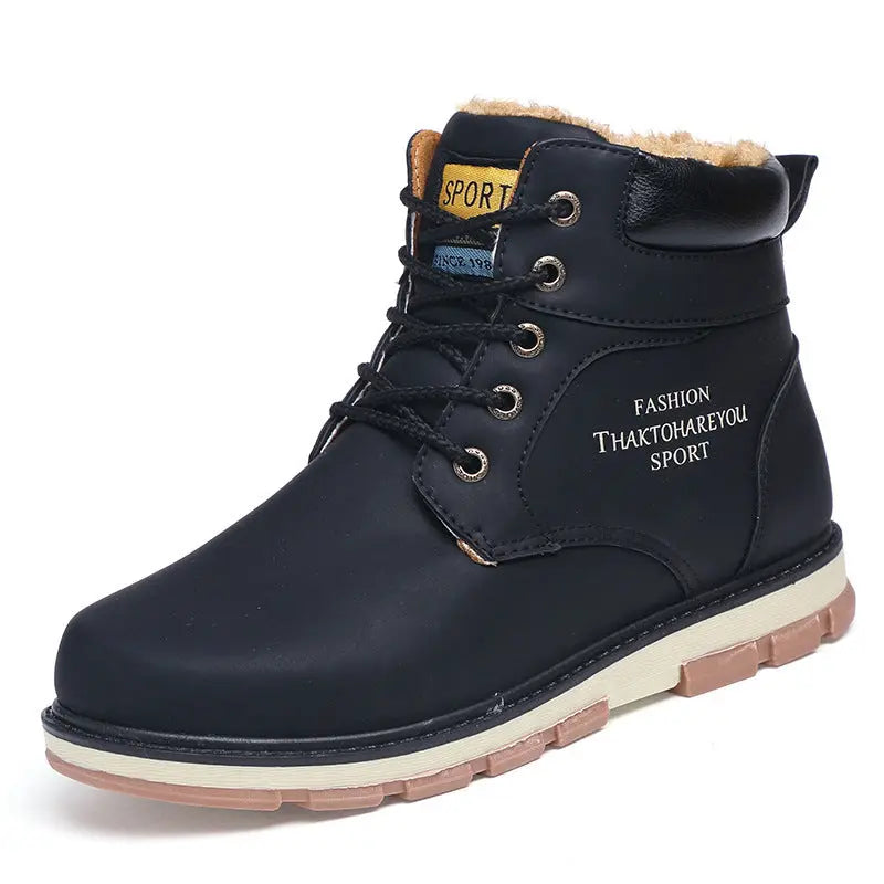 Fashion Shoes Military Boots High-Top Tooling Shoes Men's Short Boots style-haven-vwag8