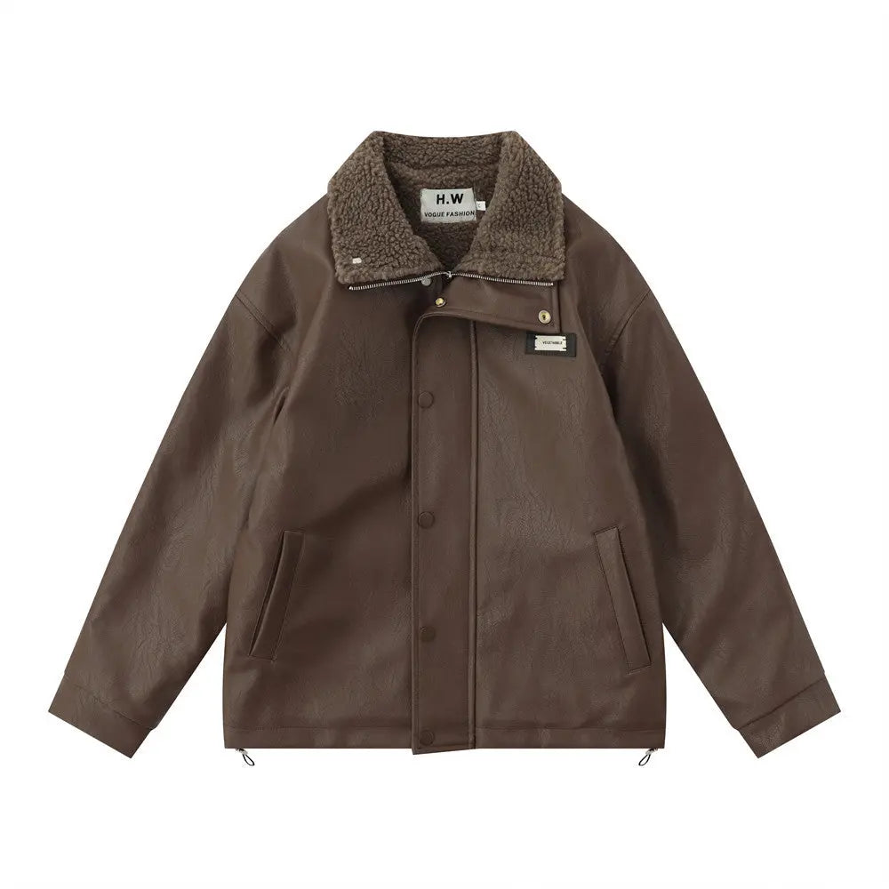 Men's American Retro PU Leather Jacket style-haven-vwag8