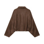 Suede Effect Bomber Jacket Coat Gear Hikes