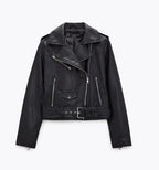 Women's Motorcycle Leather Jackets Autumn New style-haven-vwag8
