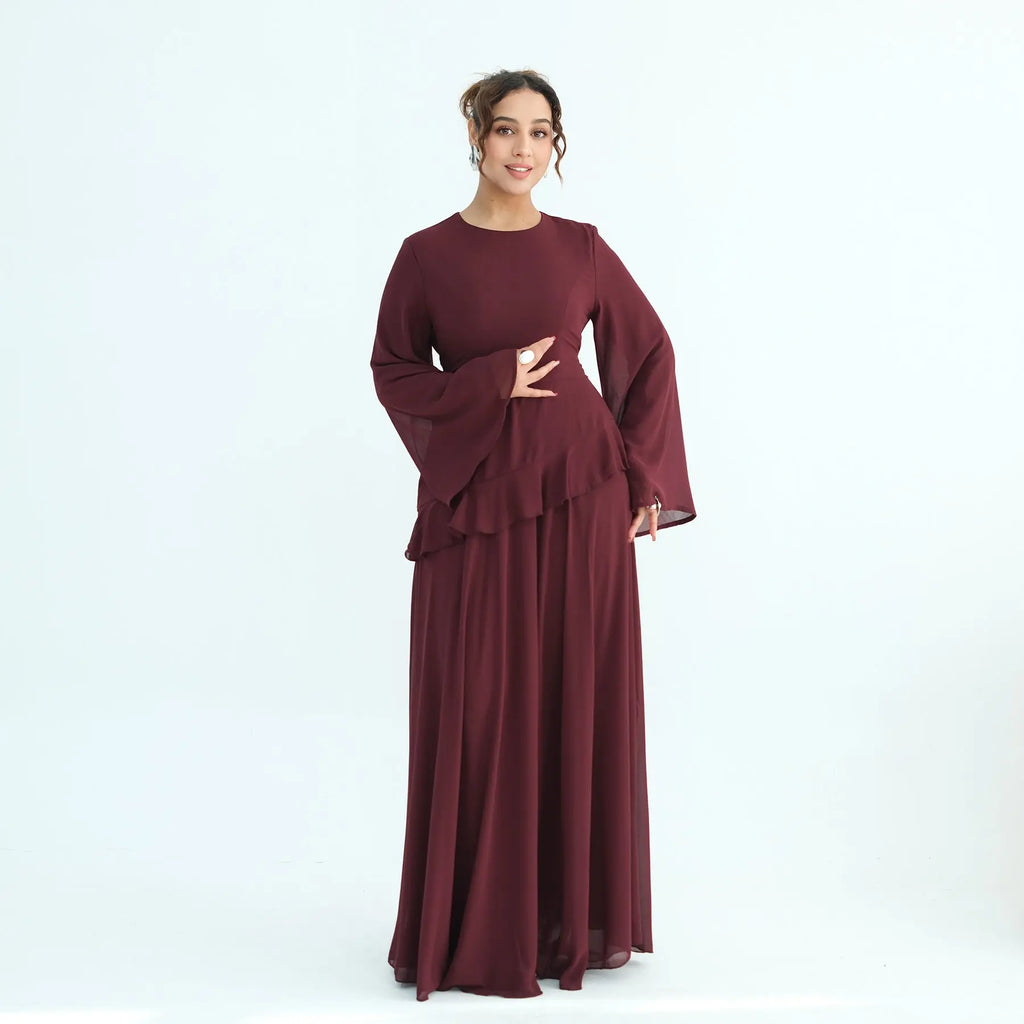 Women's Waist-cinching Double-layer Dress style-haven-vwag8