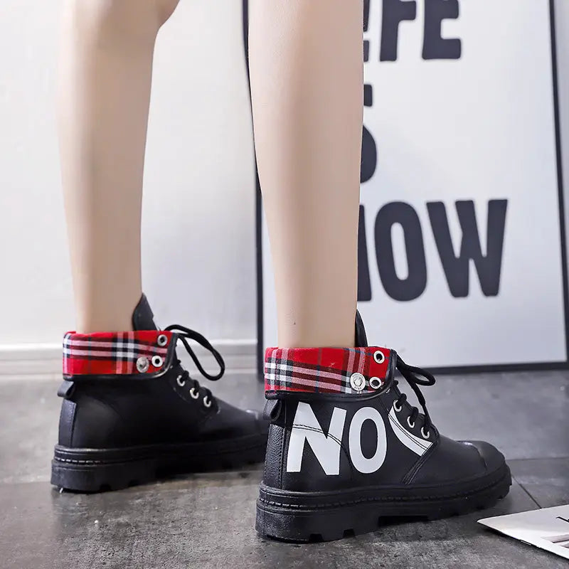 New All-match High-top Girls Canvas Short Boots Women's Shoes style-haven-vwag8