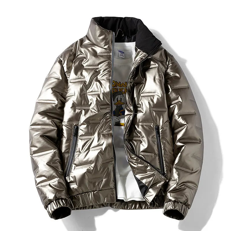 Men's Shiny Thickened Puffer Coat — Extended Sizes style-haven-vwag8