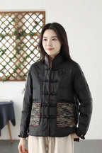 Black Quilted Jacket - Full Model View
