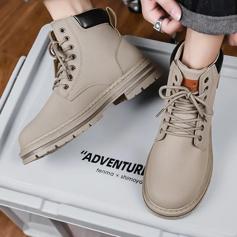 Mens Casual High Top Martin Boots style-haven-vwag8