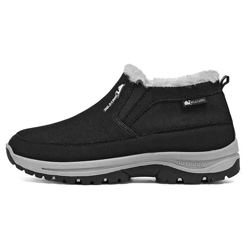 Mens Snow Boots With Non Slip Soles Fleece Lined Thick And Warm Cotton Shoes style-haven-vwag8