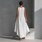 Women's Cotton-linen Irregular Sleeveless Dress style-haven-vwag8