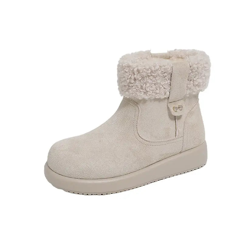 Womens Retro Warm Fuzzy Cotton Shoes style-haven-vwag8