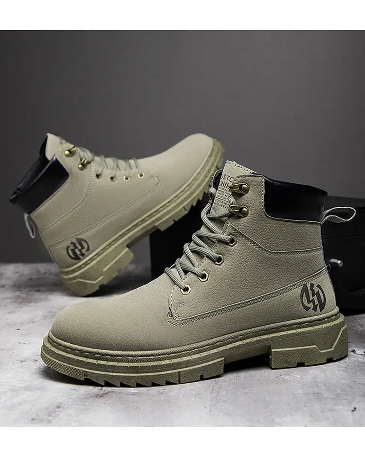 Mens Casual High Top Martin Boots style-haven-vwag8
