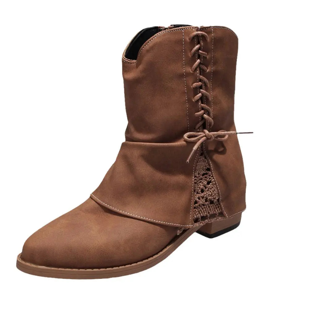 Women's Low-cut Round Head Dr Martens Boots style-haven-vwag8