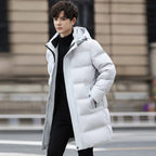 Men's Mid-Length Heavily Padded Slim Coat style-haven-vwag8
