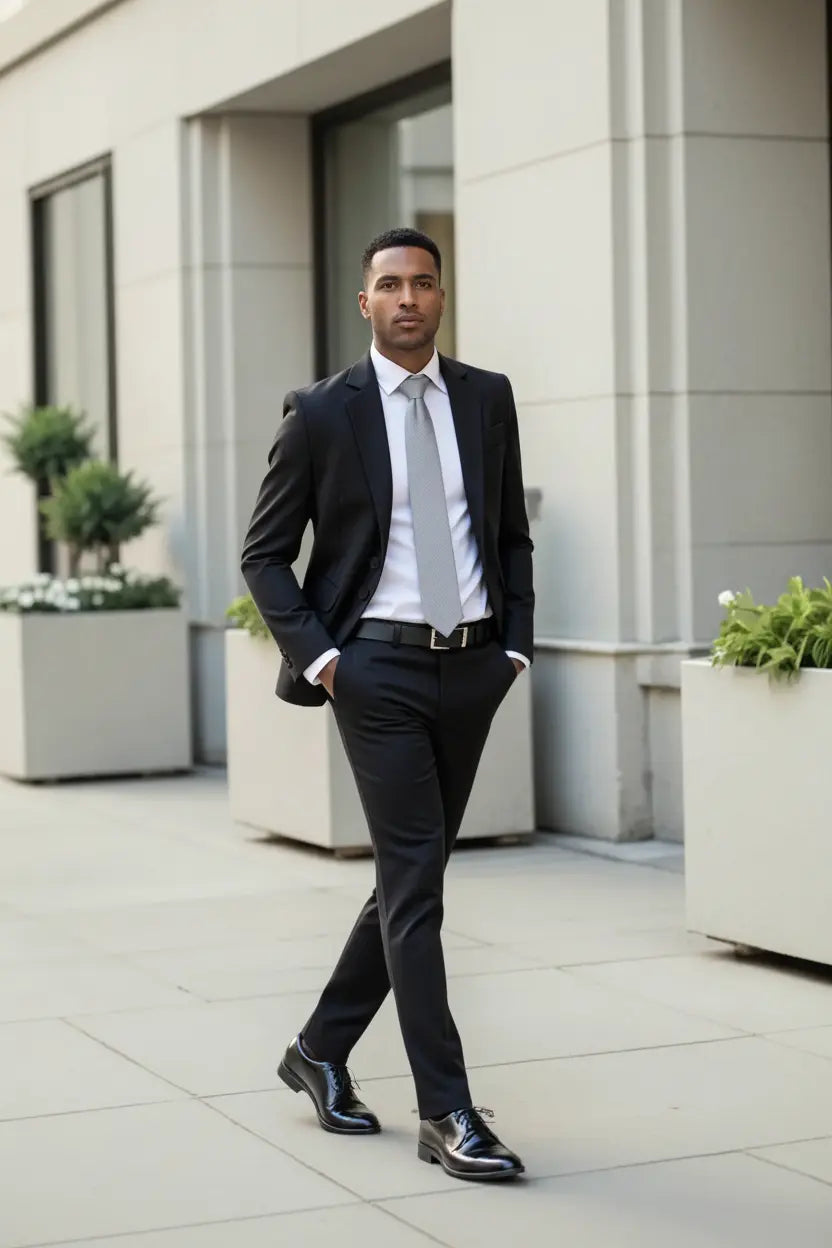 Expanded Black Suit Walking - Full Model