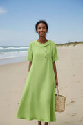 Expanded Green Midi Dress – Beach